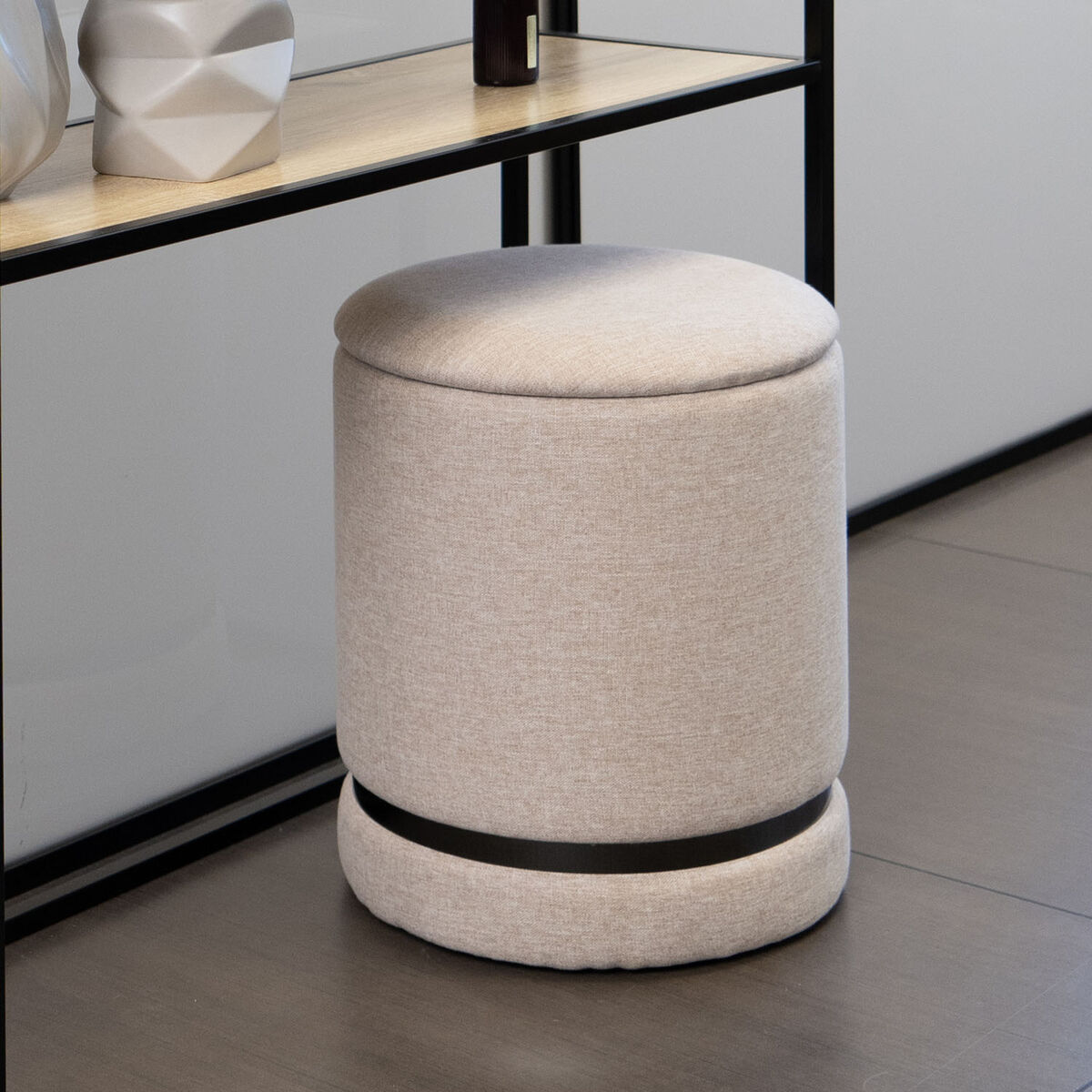 Puf Vinthera Moa Beige Træ 32 x 40 cm (2 enheder)